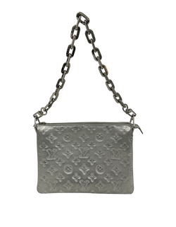 Coussin PM, Piel, Mono, Plateado, 67256c,2*